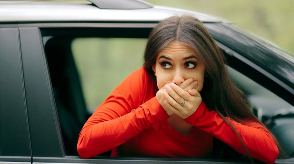 bomiting car