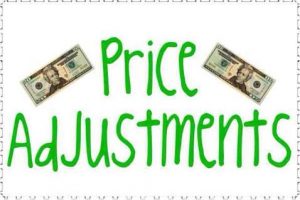 price adjustements